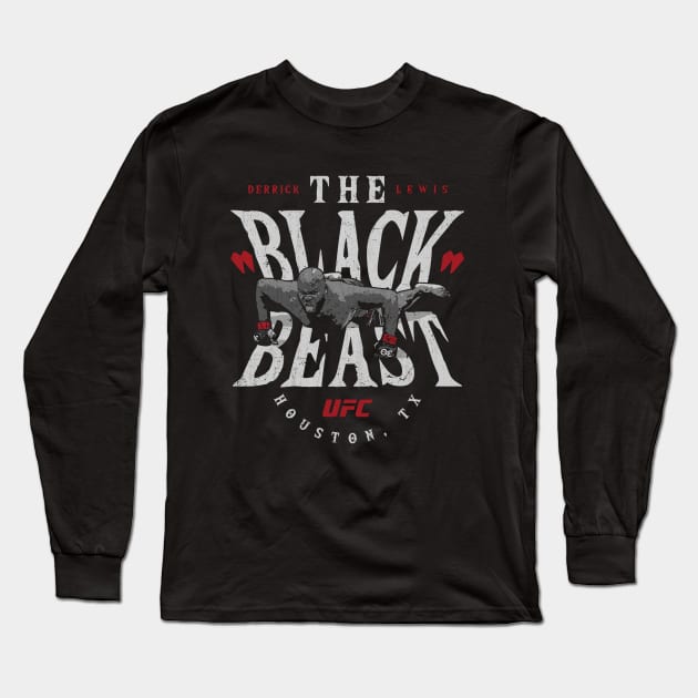 Derrick Lewis The Black Beast Long Sleeve T-Shirt by artbygonzalez